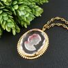 pink-clear-white-glass-vintage-lady-intaglio-girl-cameo-golden-necklace
