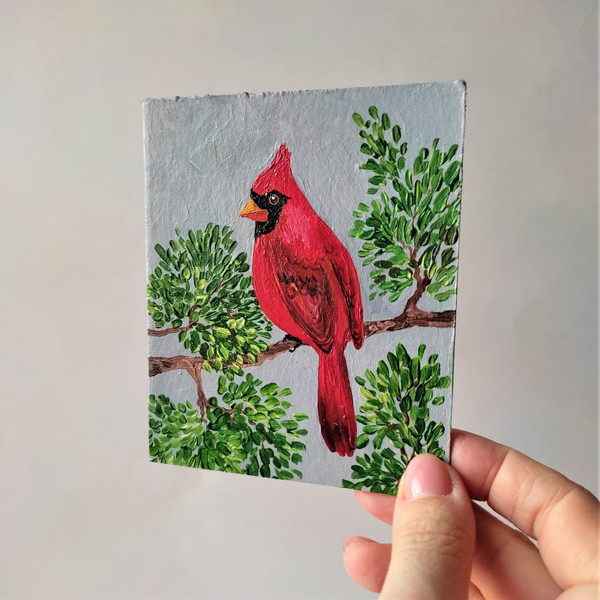 Handwritten-red-cardinal-bird-small-painting-by-acrylic-paints-2.jpg
