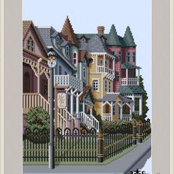 144 Cape May Street Victorian House Vintage Cross Stitch Pattern PDF Victorians Across America Compatible Pattern Keeper
