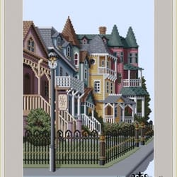 144 cape may street victorian house vintage cross stitch pattern pdf victorians across america compatible pattern keeper