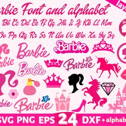 Digital Download, Barbie svg, Barbie clipart, Barbie cricut, Barbie cut, Barbie alphabet svg