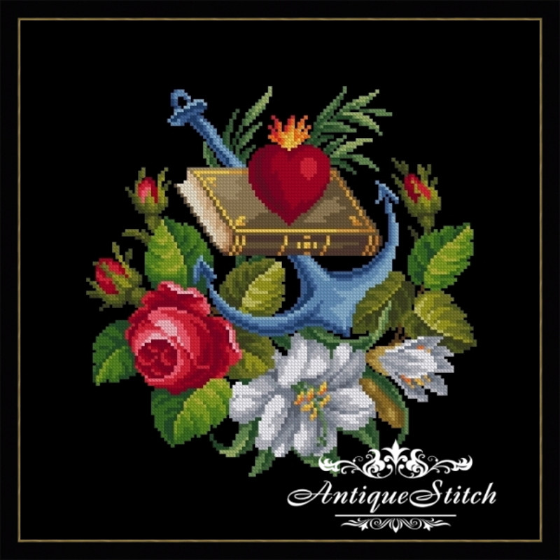 Faith-Hope-Love-vintage-pattern-berlin-woolwork