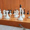 soviet chess set wooden chessboard plastic chessmen