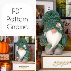 Gnome sewing pattern. Gnome on the legs. Nordic gnome pattern. Nisse. Tomte pattern pdf