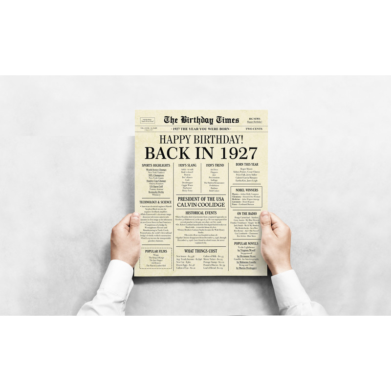 96 years ago back in 1927