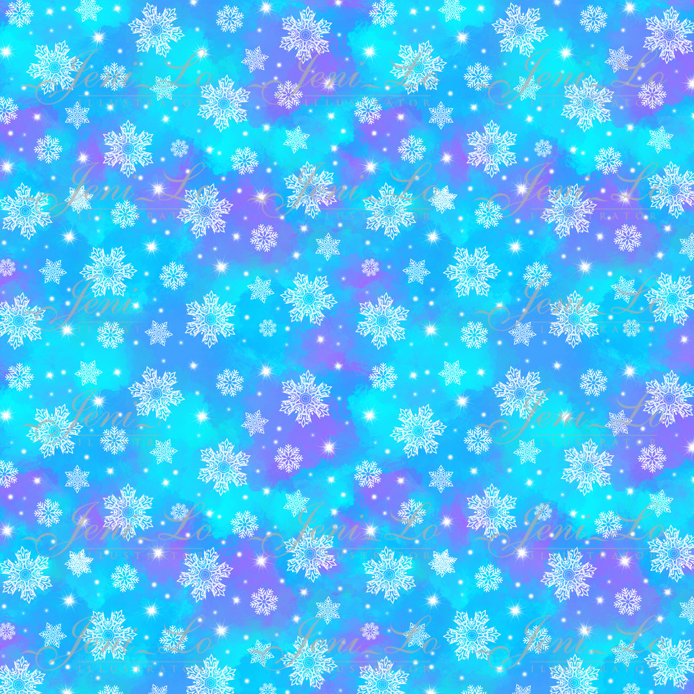 Snowflakes seamless pattern