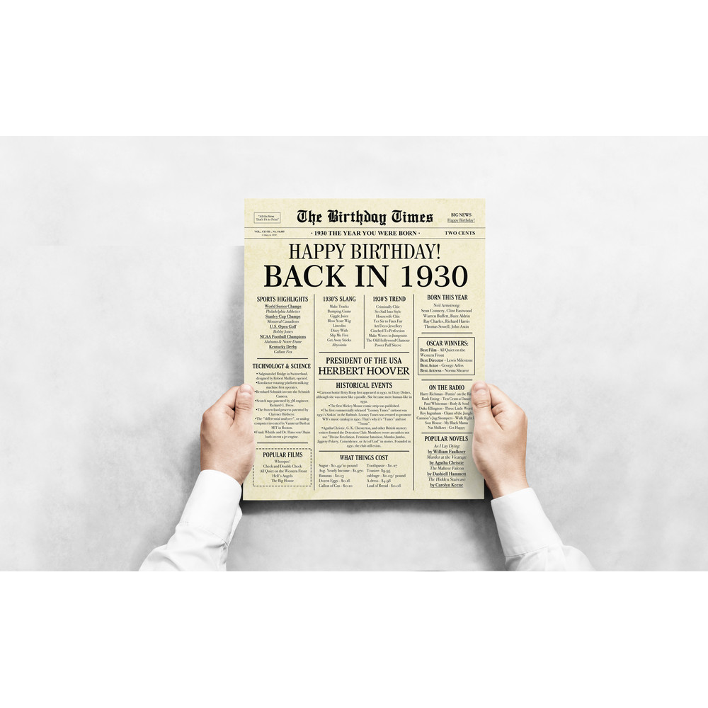 93 years ago back in 1930