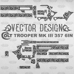 VECTOR DESIGN COLT TROOPER MK III 357 6IN Scrollwork 1