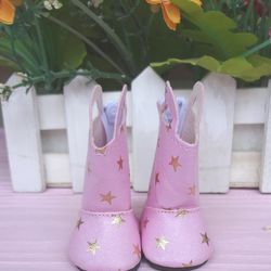 Pink Rain Boots for  Wellie Wisher Doll - 5cm doll shoes - Or any other doll – Christmas gift idea