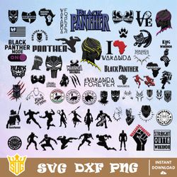 Black Panther SVG Bundle, Wakanda Forever Svg, Vector File, Cricut, Clipart, Silhouettes, Instant Digital Download Files