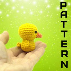 Crochet chick pattern, mini dollhouse pattern, cute and very easy amigurumi chicken crochet tutorial, Easter decoration