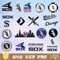 Chicago White Sox SVG, MLB Team SVG, MLB SVG, Baseball Team Svg, Clipart, Cricut, Silhouette, Digital Download