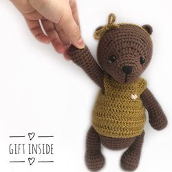 Teddy bear with clothes | Crochet teddy bear | Cute crochet toy | Toddler gift | Baby shower gift | Doll with clothes
