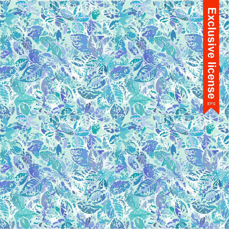 Seamless-pattern-leaves-blue-abstract