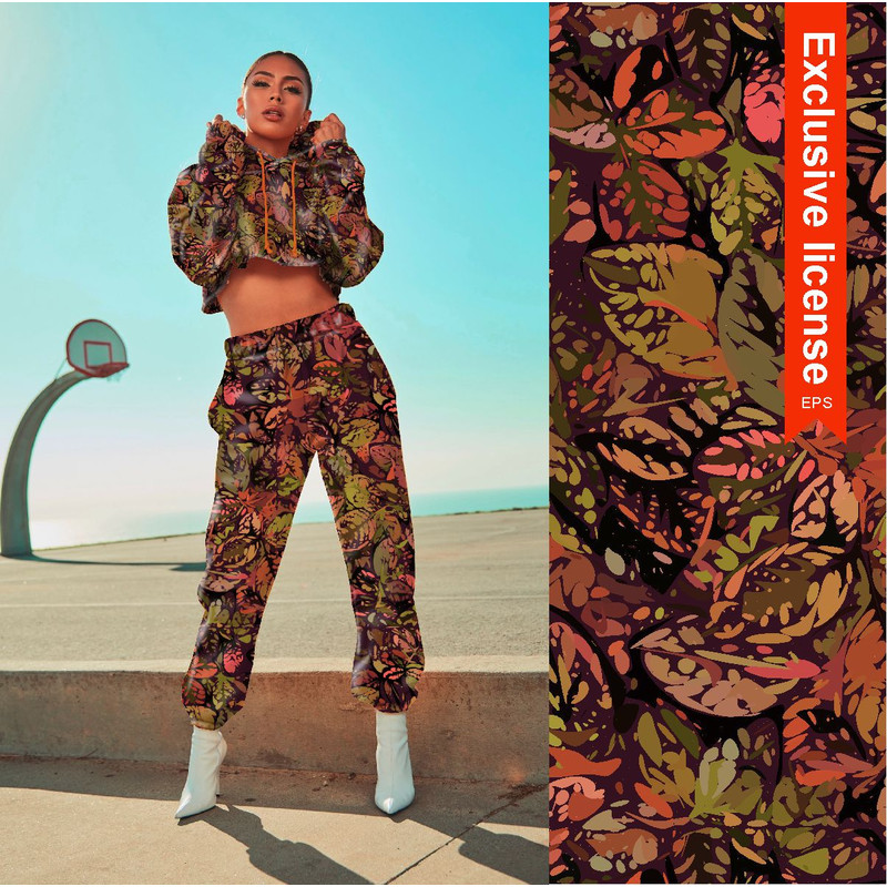 Textile-design-leaves-abstraction-dark