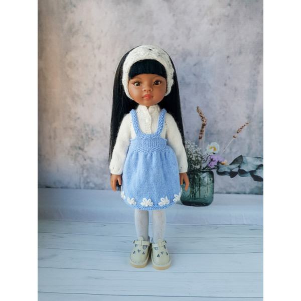 Paola Reina doll clothes, 12 inch doll clothes, Sundress with blouse for Paola Reina, Clothes for doll