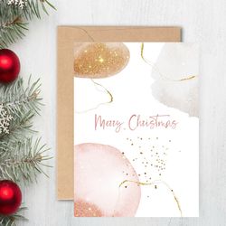 Modern Christmas cards, Merry Christmas greetings, instant download