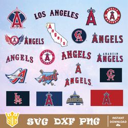 Los Angeles Angels SVG, MLB Team SVG, MLB SVG, Baseball Team Svg, Clipart, Cricut, Silhouette, Digital Download