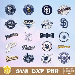 San Diego Padres SVG, MLB Team SVG, MLB SVG, Baseball Team Svg, Clipart, Cricut, Silhouette, Digital Download