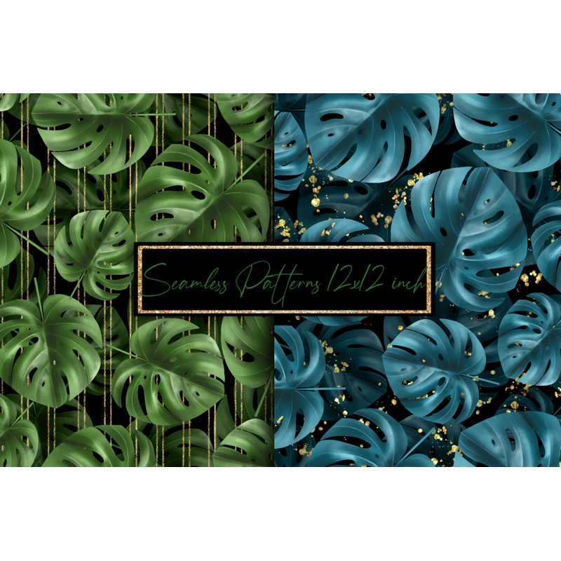 Monstera. Patterns with gold B 01.jpg