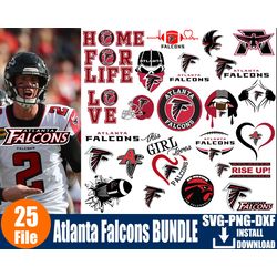 Bundle Atlanta Falcons Svg, Football Team Svg