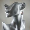 red-rose-clear-glass-vintage-intaglio-lever-back-earrings