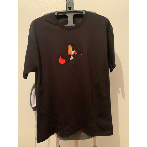 nike naruto akatsuki uchiha obito tobi machine embroidery design tshirt
