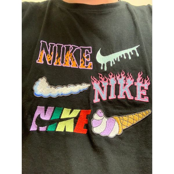 tshirt nike custom logo machine embroidery designs