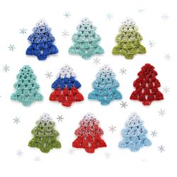 Crochet Pattern Christmas Tree Ornament. DIY, PDF holiday decor.