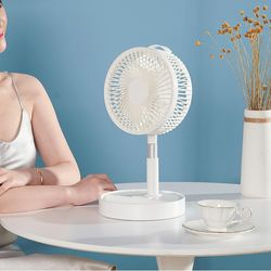 7200mah Portable Fan Rechargeable Mini Folding Telescopic Floor Low Noise Summer Fan | Cooling For Household Bedroom Off