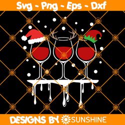Wine Christmas SVG, Gnome SVG, Wine Glass Svg, Santa Squad SVG, Wine Lover Svg, Christmas Crew Svg, File For Cricut