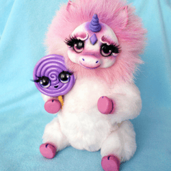 Baby unicorn, stuffed toy, ooak, unicorn toy, handmade