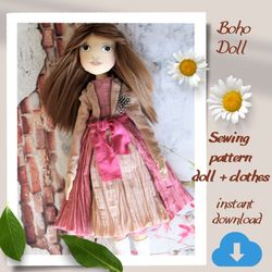 Doll sewing pattern – Doll clothes pattern – Body doll pattern - 20 inch doll pattern