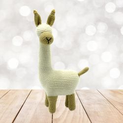 Merry Christmas cute llama baby alpaca, personalize llama toy plush gift idea, newborn pregnancy, animal soft toy llama
