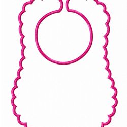 Baby Bib ITH In The Hoop Embroidery design 3 Sizes -INSTANT D0WNL0AD