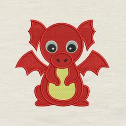 Baby Dragon Embroidery design 3 Sizes reading pillow-INSTANT D0WNL0AD