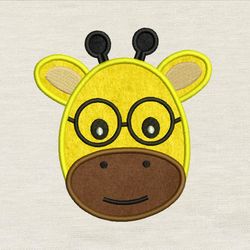 baby giraffe face embroidery design 3 sizes reading pillow-instant d0wnl0ad