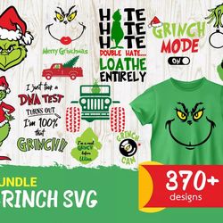 Grinch SVG Files, The Grinch SVG Cut Files, The Grinch Clipart Bundle, SVG & PNG Files for Cricut & Silhouette