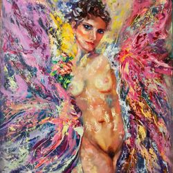 Nude Naked Girl Woman Art Large Original Oil Painting Actress Singer Artist Svinar Oksana