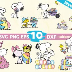 Digital Download, Snoopy Easter clipart, Snoopy Easter svg, Snoopy Easter png, Snoopy Easter cricut