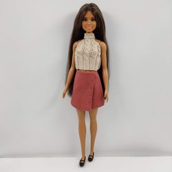 Barbie doll clothes terracotta skirt
