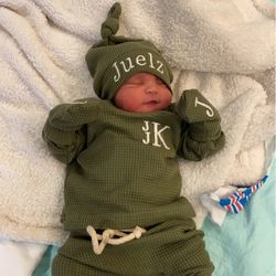 Army Green baby clothes Minimalist going home outfit for baby boy as gift for kids