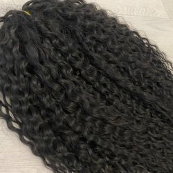 black hair/dark hair/the brunette/curly hair dreadlocks made of synthetic hair full set, DE dreads set.