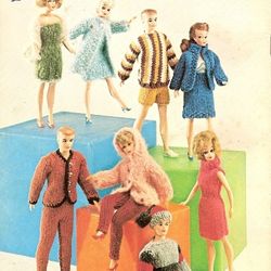 Digital | Vintage Barbie Knitting Pattern | Knitting Patterns for Dolls | ENGLISH PDF TEMPLATE
