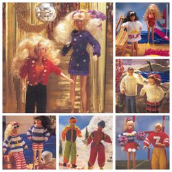 Digital | Vintage Barbie Knitting Pattern | Knitting Patterns for Dolls 11"- 12" | ENGLISH PDF TEMPLATE
