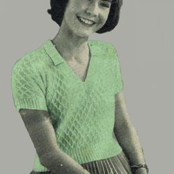 vintage knitting pattern 160 short sleeved and simply women