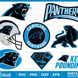 Panthers SVG Cut Files, Carolina Panthers Logo SVG, Panthers Clipart, NFL Football Team SVG & PNG Cricut / Silhouette