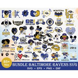 85 Baltimore Ravens Bundle Svg, Baltimore Ravens Svg, Sport Svg,