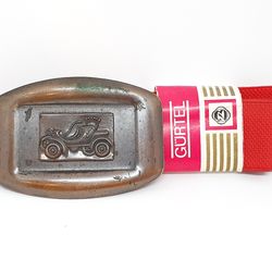 Vintage belt with a buckle made in GDR 1982