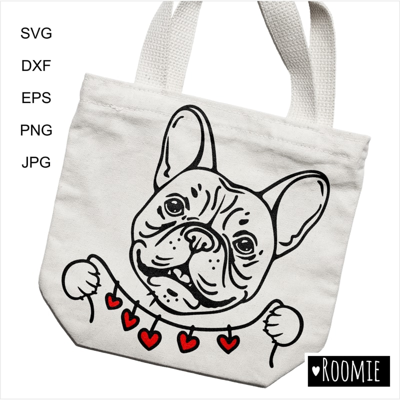 French bulldog with heart design .jpg